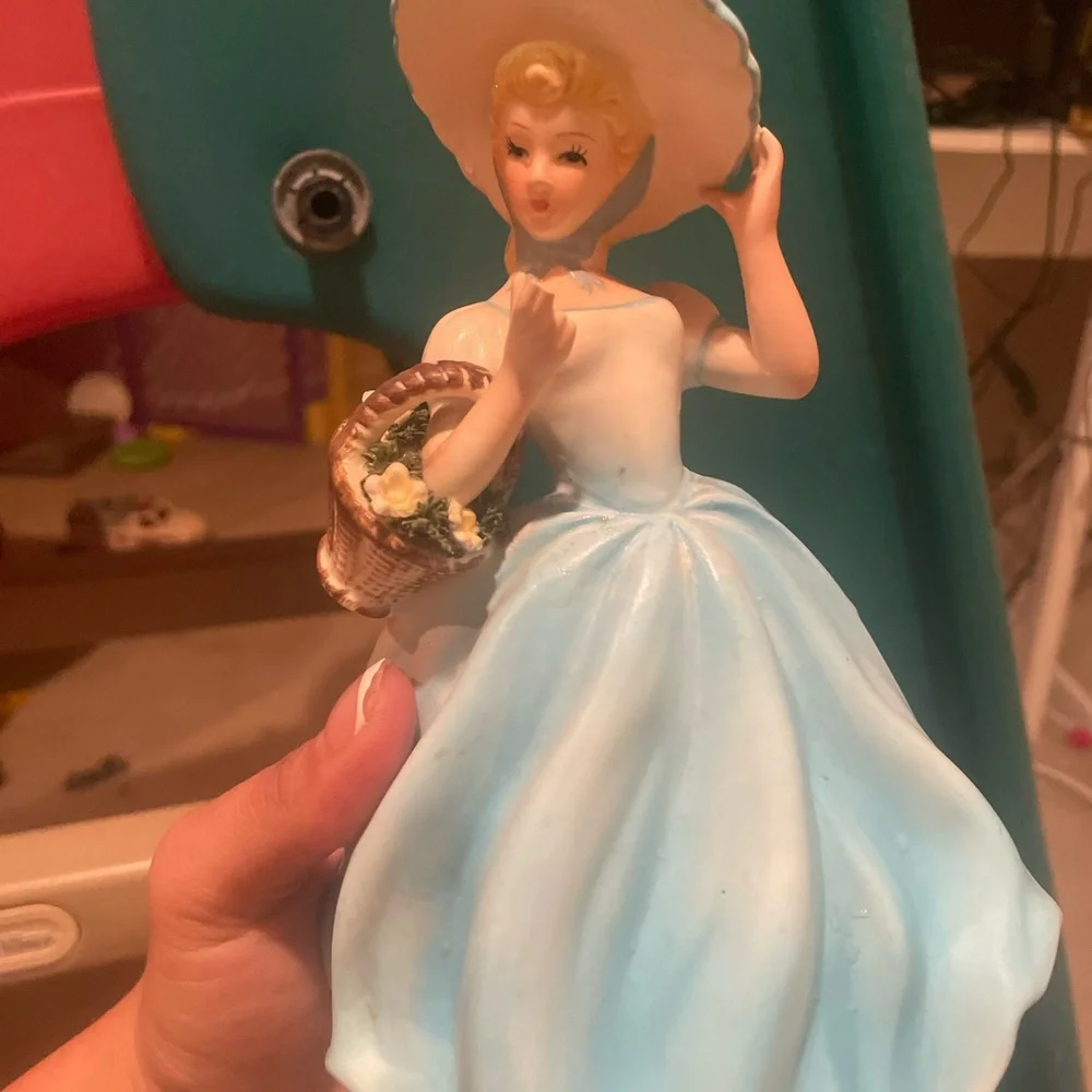 Vintage NAPCO Lady Figurine Indoor Ceramic Planter - Picture 4 of 4